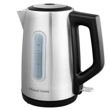 Russell Hobbs Wasserkocher (für heißes Wasser, Tee oder Kaffee, 1,7l Kapazität,Edelstahl,Perfect-Pour-Ausgusstülle,herausnehmbarer&waschbarer Kalkfilter,blau leuchtende Anzeige, 2400W) Heaton 27380-70 im Sale